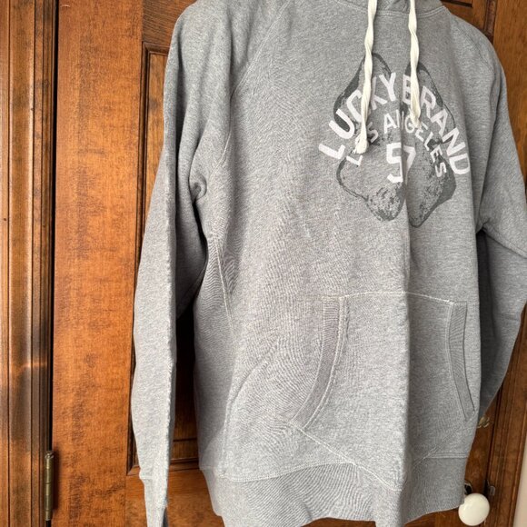 Lucky Brand Gray Hoodie Sweatshirt w/4-Leaf Clover Logo XX-Large - Picture 6 of 12
